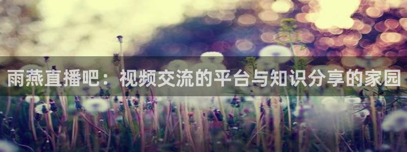 绿茵体育app手机版官方下载：雨燕直播吧：视频交流的平台与知识分享的家园