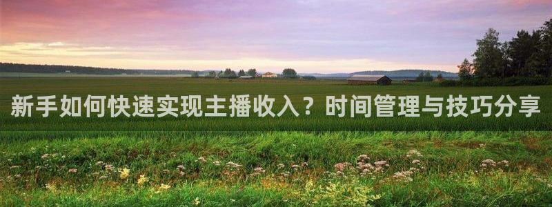 nba绿茵直播：新手如何快速实现主播收入？时间管理与技巧分享